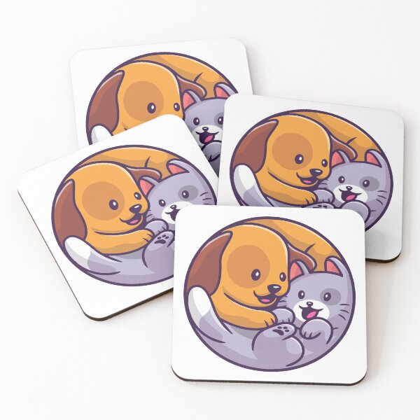 Item preview, Cute Dog and Cat Best Friends Hugging designed and sold by aacroquet.