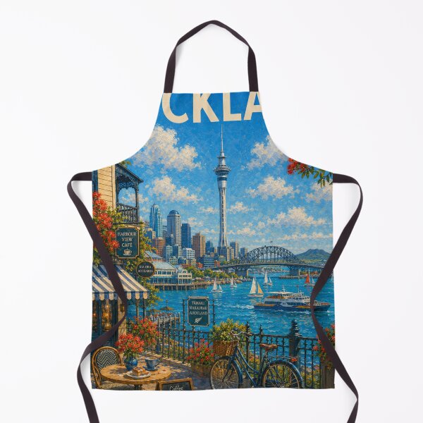 Item preview, Auckland Naïve with Sky Tower and Blue Bay designed and sold by DrizzyV.