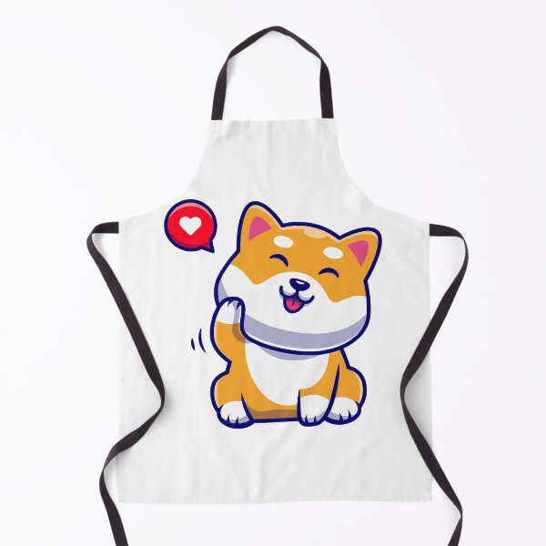 Item preview, Happy Shiba Inu Waving with Heart Bubble designed and sold by aacroquet.