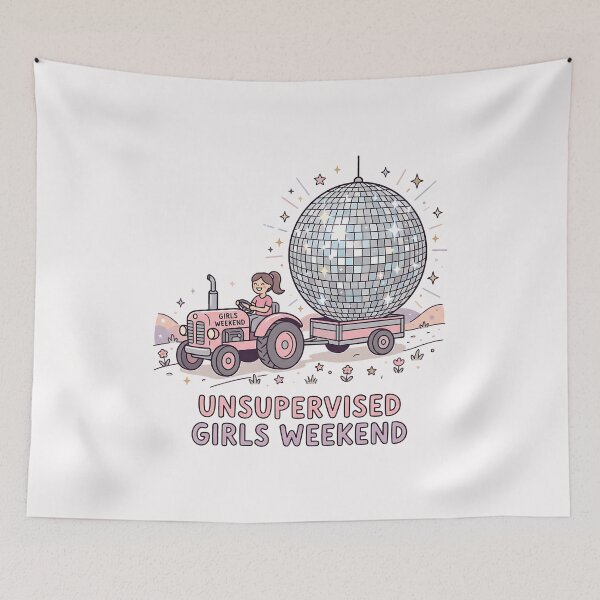 Item preview, Unsupervised Girls Weekend Disco Tractor designed and sold by SplashTastic.