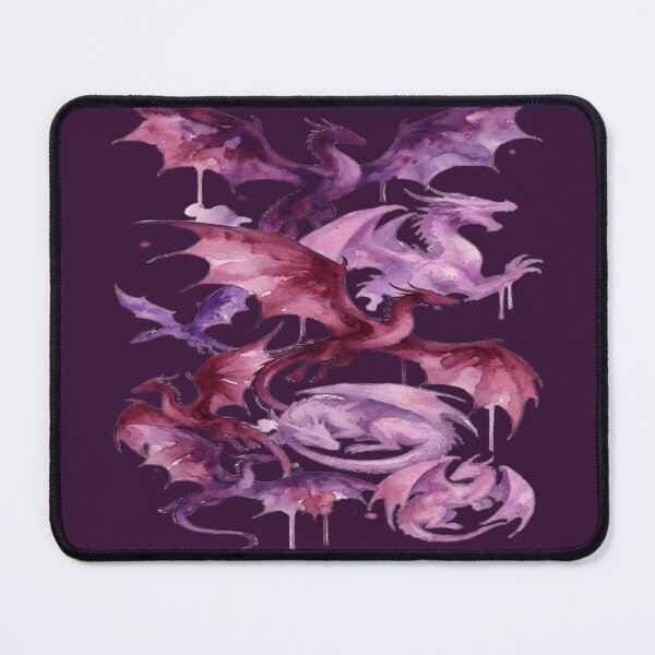 Item preview, Gothic Watercolor Dragon T-Shirt | Pink Purple Fantasy Dragon Collage Tee designed and sold by DmaarGroup.