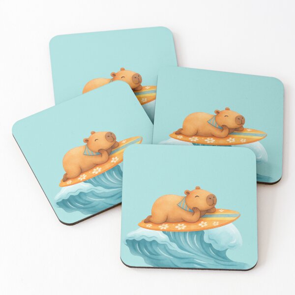 Item preview, Surfing Capybara Wave Rider designed and sold by Ivy-Triggs.