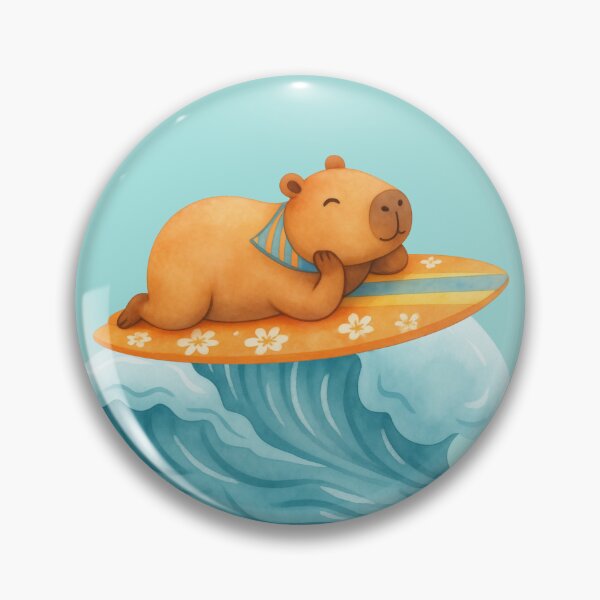 Item preview, Surfing Capybara Wave Rider designed and sold by Ivy-Triggs.