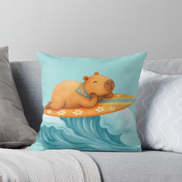 Item preview, Surfing Capybara Wave Rider designed and sold by Ivy-Triggs.