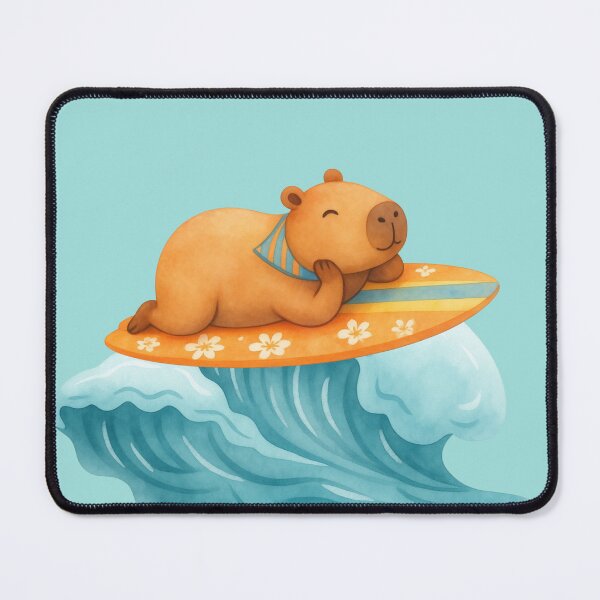 Item preview, Surfing Capybara Wave Rider designed and sold by Ivy-Triggs.