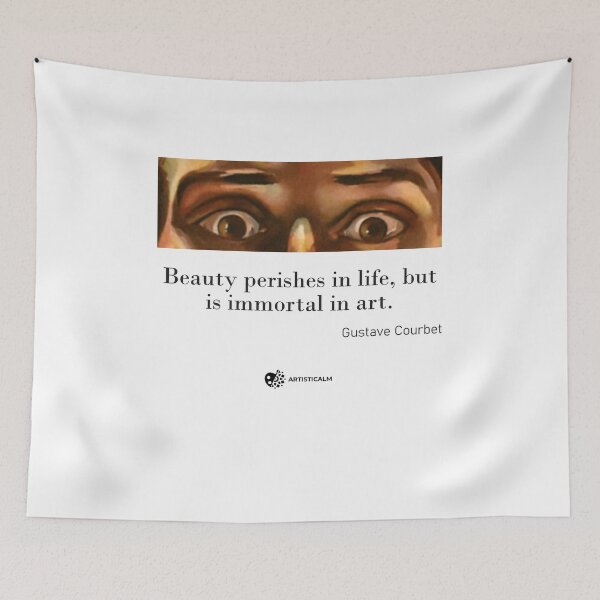 Item preview, Artisticalm - Gustave Courbet Realism Quote Minimal Artist Design Mindfulness Art designed and sold by Esoniana Design.