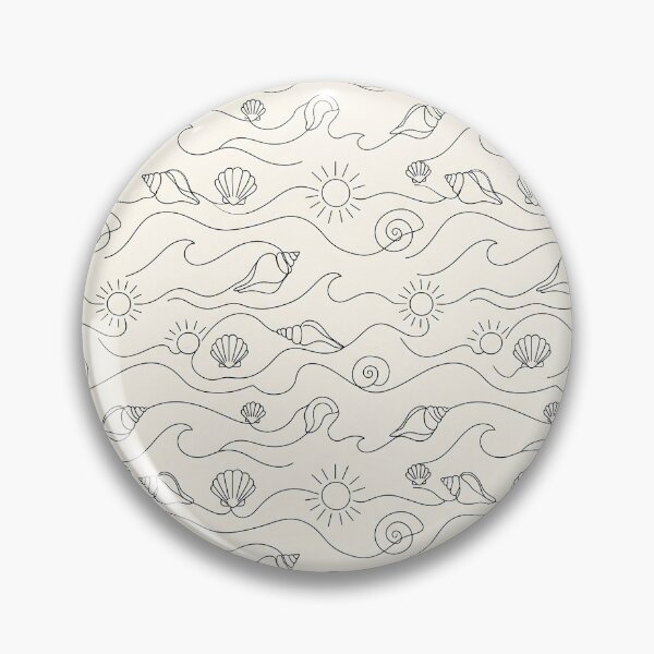 Item preview, Minimalist Shells and Waves Pattern designed and sold by SplashTastic.