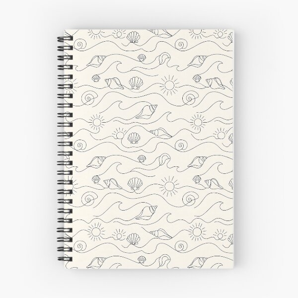 Item preview, Minimalist Shells and Waves Pattern designed and sold by SplashTastic.