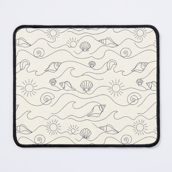 Item preview, Minimalist Shells and Waves Pattern designed and sold by SplashTastic.