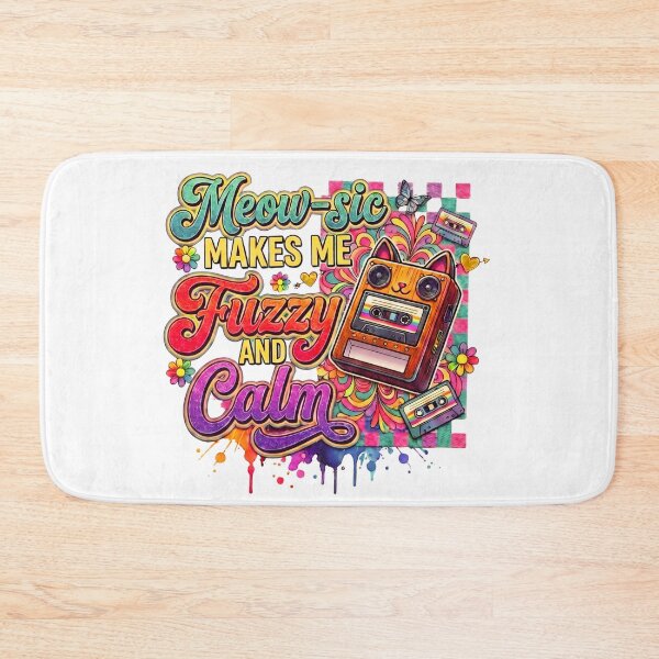 Item preview, Meow-sic Makes Me Fuzzy and Calm  designed and sold by SEVEN ART PRODUCT.