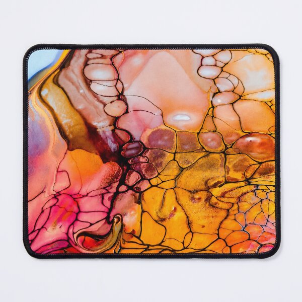 Item preview, Golden Bloom Original Fluid Art designed and sold by PourtionOfArt.