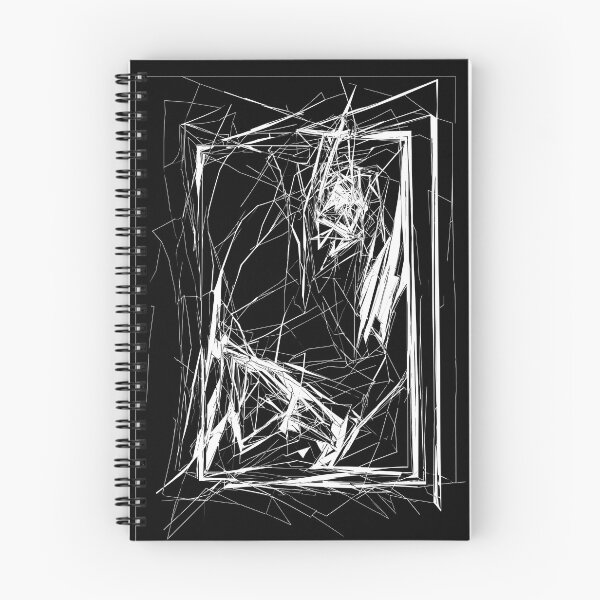 Item preview, Anguished Monoline Portrait - Fractal Psychological Chaos designed and sold by Mystral Art Studio.
