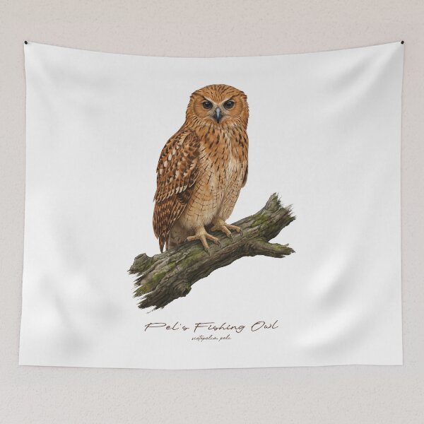 Item preview, Pel's Fishing Owl on Mossy Branch designed and sold by Takeda-art.