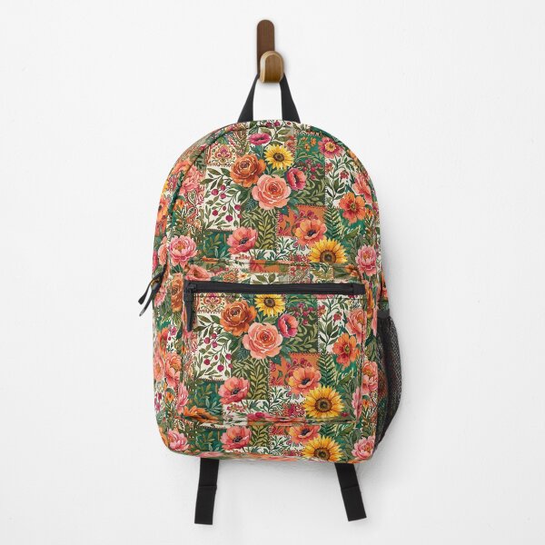 Item preview, Vibrant Patchwork Floral Garden Pattern designed and sold by SplashTastic.