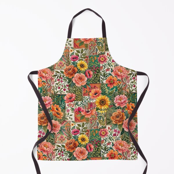 Item preview, Vibrant Patchwork Floral Garden Pattern designed and sold by SplashTastic.