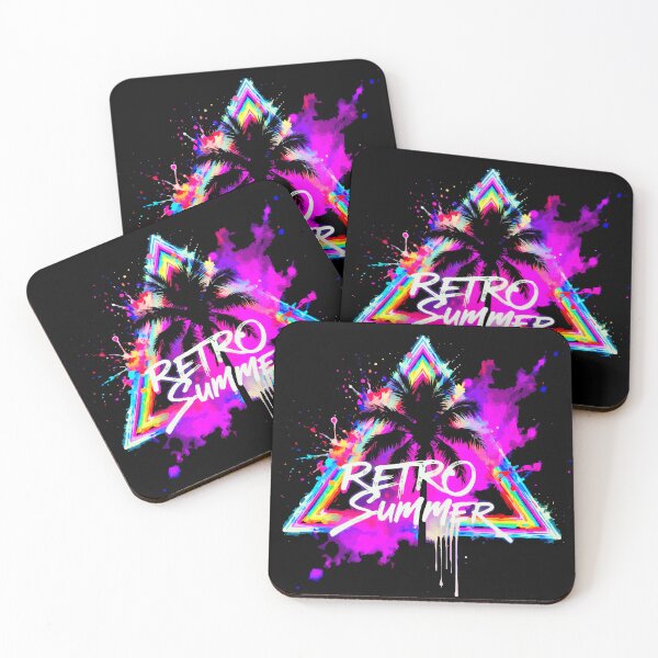 Item preview,  Synthwave Beach Shirt – Neon Tropical Sunset Retro Graphic Tee designed and sold by VikArtStudio.