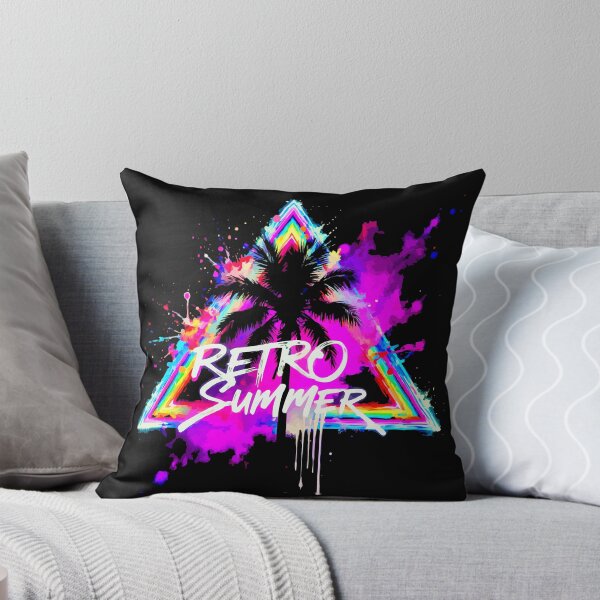 Item preview,  Synthwave Beach Shirt – Neon Tropical Sunset Retro Graphic Tee designed and sold by VikArtStudio.