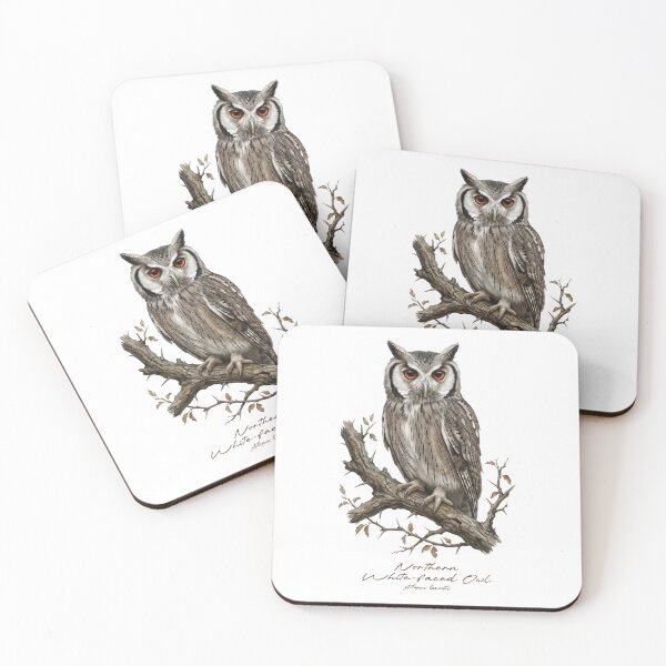 Item preview, Northern White-faced Owl on Branch designed and sold by Takeda-art.