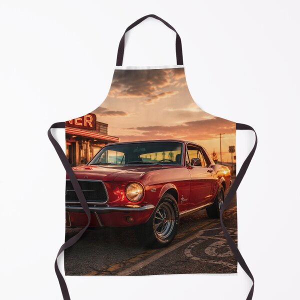 Item preview, Classic Mustang Retro Car Metal Poster | Vintage Route 66 Wall Art | Garage Decor designed and sold by irfanshikh.