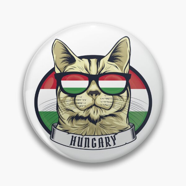 Item preview, Cool Magyar Cat – Funny Hungary Flag Sunglasses Cat Design designed and sold by EmeraldeaDesign.