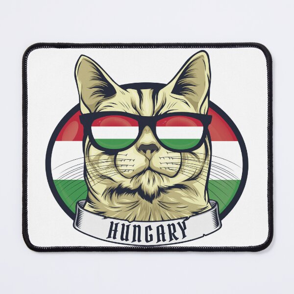 Item preview, Cool Magyar Cat – Funny Hungary Flag Sunglasses Cat Design designed and sold by EmeraldeaDesign.