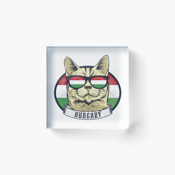Item preview, Cool Magyar Cat – Funny Hungary Flag Sunglasses Cat Design designed and sold by EmeraldeaDesign.