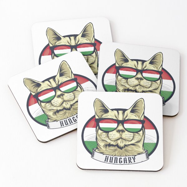 Item preview, Cool Magyar Cat – Funny Hungary Flag Sunglasses Cat Design designed and sold by EmeraldeaDesign.