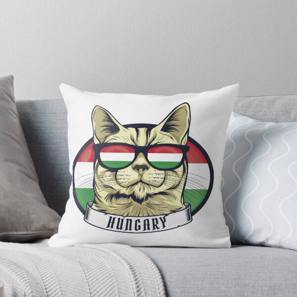 Item preview, Cool Magyar Cat – Funny Hungary Flag Sunglasses Cat Design designed and sold by EmeraldeaDesign.