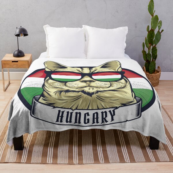 Item preview, Cool Magyar Cat – Funny Hungary Flag Sunglasses Cat Design designed and sold by EmeraldeaDesign.