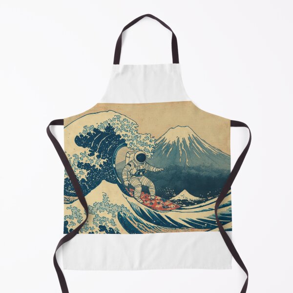 Item preview, Surreal Ukiyo-e Astronaut Surfing The Great Wave Mt. Fuji designed and sold by Japanese World.