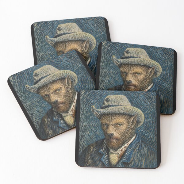 Item preview, Wolfman Self-Portrait with Grey Felt Hat, Winter Vincent van Gogh designed and sold by ThreadTheory976.
