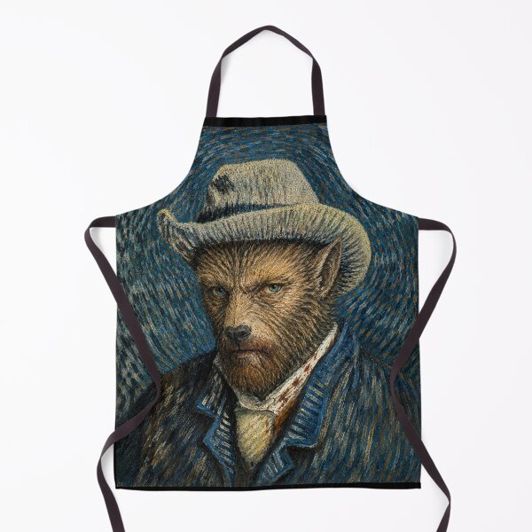 Item preview, Wolfman Self-Portrait with Grey Felt Hat, Winter Vincent van Gogh designed and sold by TheClockOutClub.