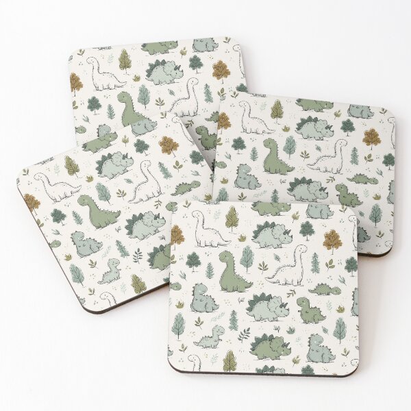 Item preview, Happy Dinosaurs Aesthetic Pattern Print Design for fabrics designed and sold by Just4Sinners.