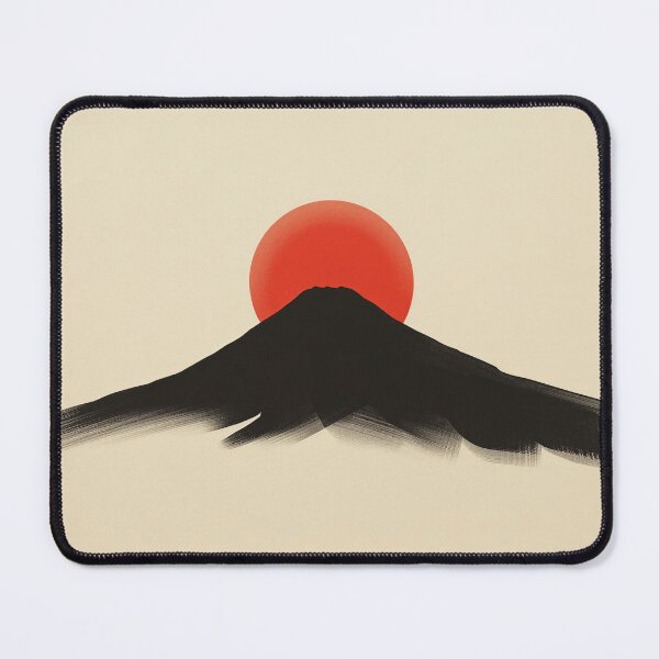 Item preview, Minimalist Continuous Line Mt. Fuji & Red Sun designed and sold by Japanese World.