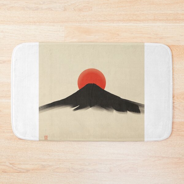Item preview, Minimalist Continuous Line Mt. Fuji & Red Sun designed and sold by Japanese World.