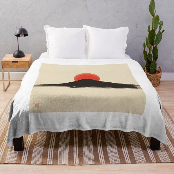 Item preview, Minimalist Continuous Line Mt. Fuji & Red Sun designed and sold by Japanese World.