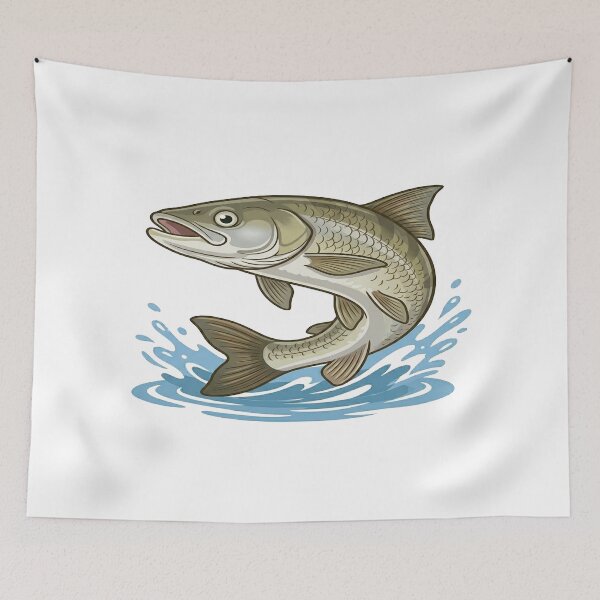 Item preview, Asp Fishing Classic Cartoon - Silver of the River Art designed and sold by ClaussShop.