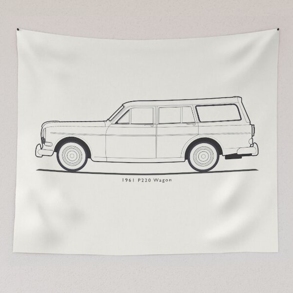 Item preview, The Art of Wheels: Volvo P220 Amazon Wagon - Line Art designed and sold by anuaramir.