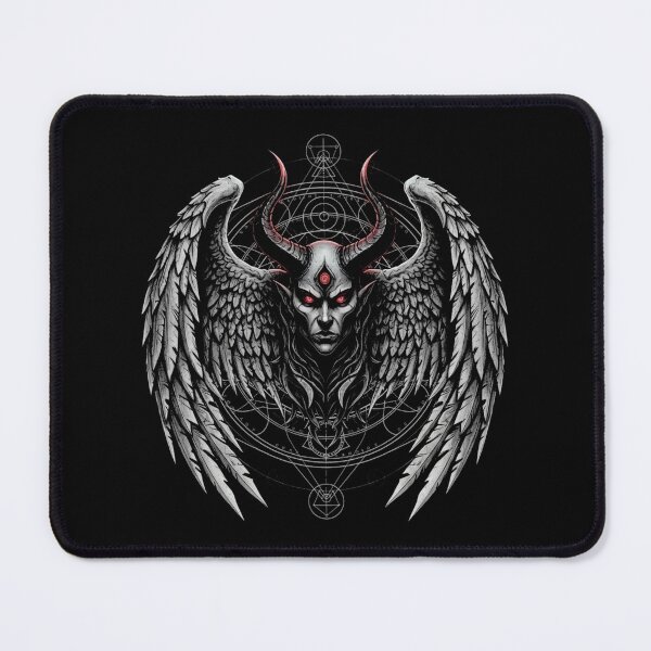 Item preview, Fallen Horned Angel Gothic Shirt – Dark Demon Wing Graphic designed and sold by printedartgoods.