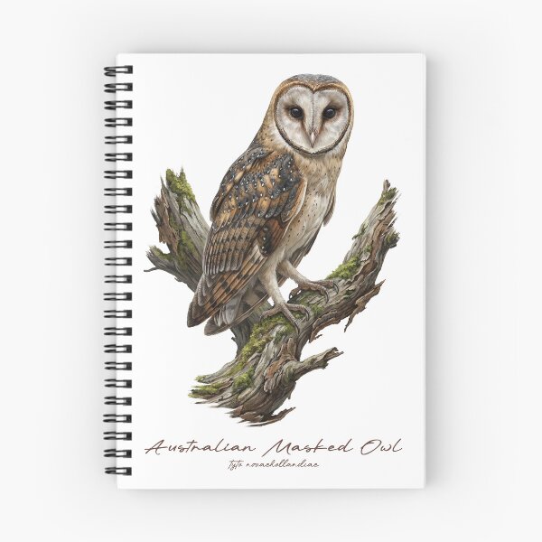 Item preview, Australian Masked Owl on Mossy Tree designed and sold by Takeda-art.