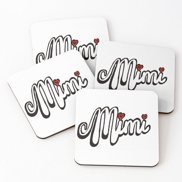 Item preview, Mimi Top 10 best personalised personalized custom name white cursive text with red love hearts designed and sold by Artonmytee.