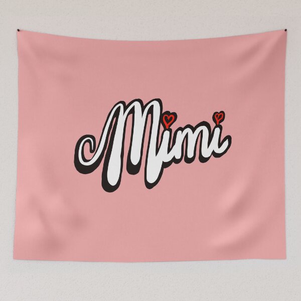 Item preview, Mimi Top 10 best personalised personalized custom name white cursive text with red love hearts designed and sold by Artonmytee.