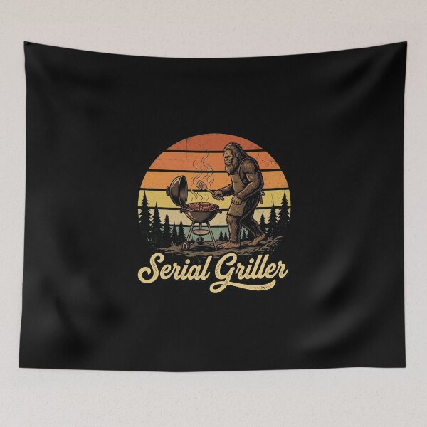 Item preview, Serial Griller - Bigfoot Sasquatch BBQ Grilling  designed and sold by dudelinart.