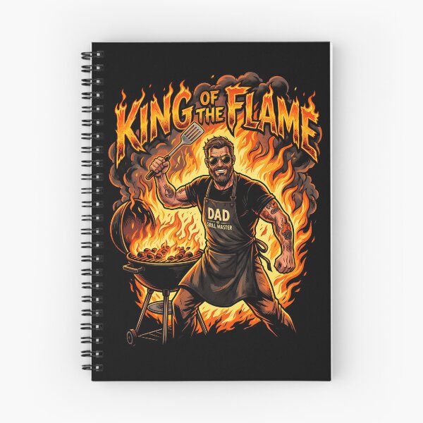 Item preview, BBQ King Of The Flame Funny Fathers Day Grilling Gift designed and sold by BikeRelaxStudio.
