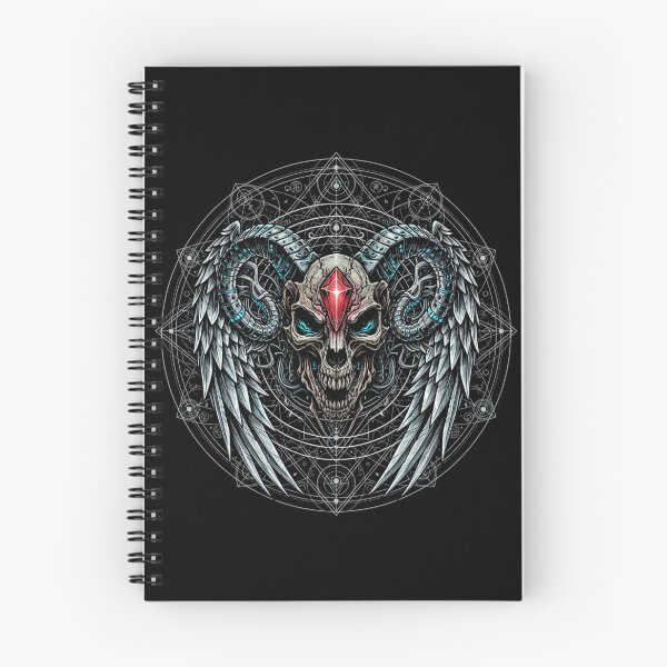 Item preview, Copy of Fallen Infernal Ram Skull Gothic Tee – Winged Demon Skull  designed and sold by printedartgoods.