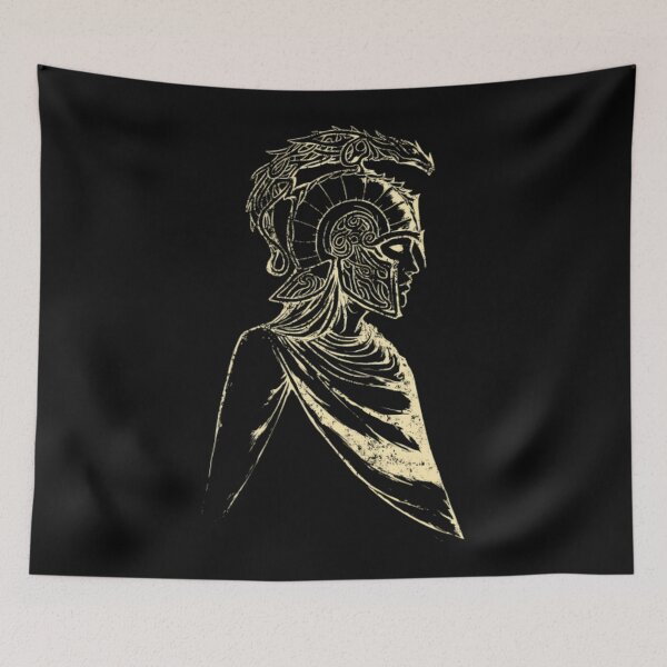 Item preview, Ancient Mythology Warrior Minimal Line Art Classic T-Shirt designed and sold by RRMadeArt.
