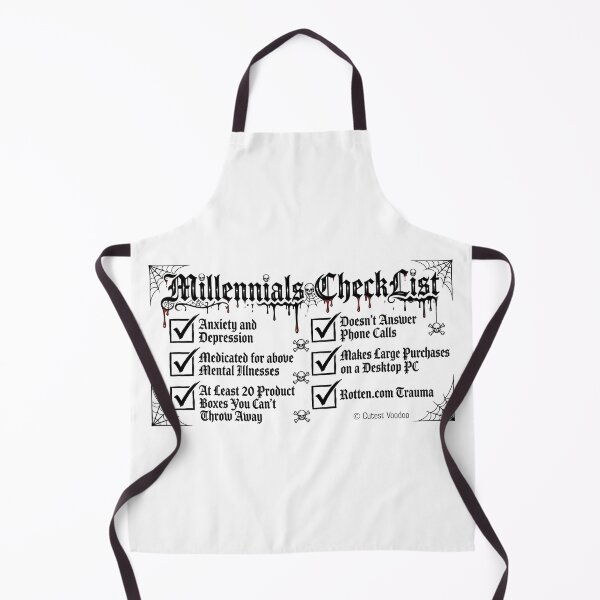 Item preview, Millennials Checklist Meme Funny Gothic Design (Landscape) designed and sold by cutestvoodoo.