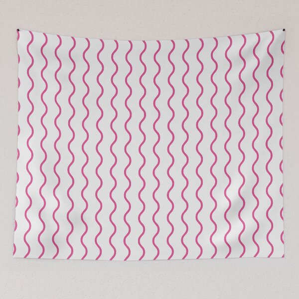 Item preview, White And Hot Pink Waves Pattern designed and sold by pattern-archive.