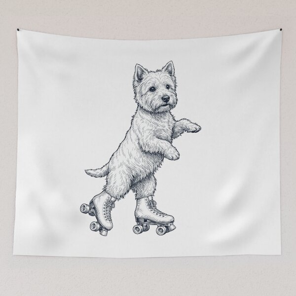 Item preview, Vintage West Highland White Terrier Roller Skate Dog Mom Dad Lover designed and sold by TerryConnells.