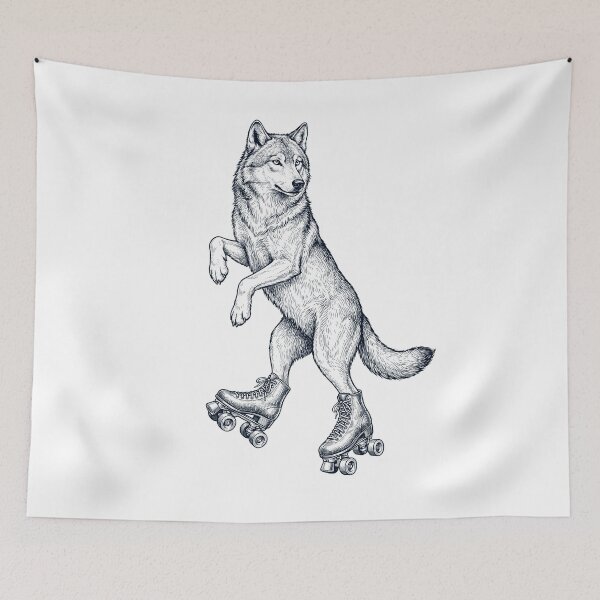 Item preview, Vintage Wolf Roller Skate Animal Lover designed and sold by TerryConnells.